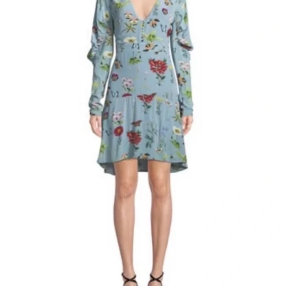 Joie Blue Long Sleeve V-Neck - Picture 6 of 14